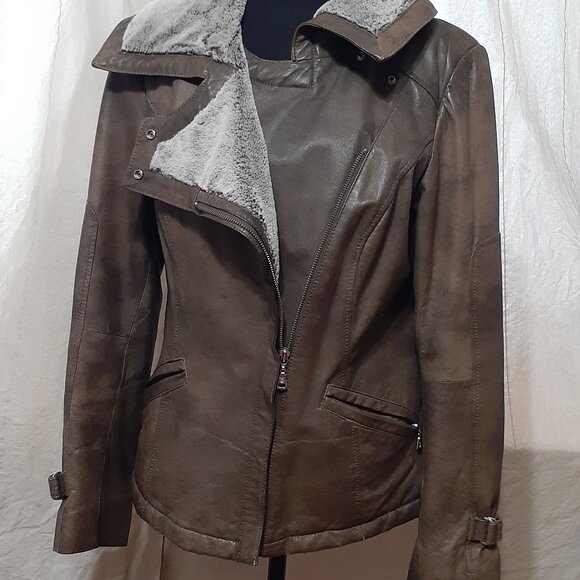 Manteau de cuir Danier Vert M - Picture 1 of 6